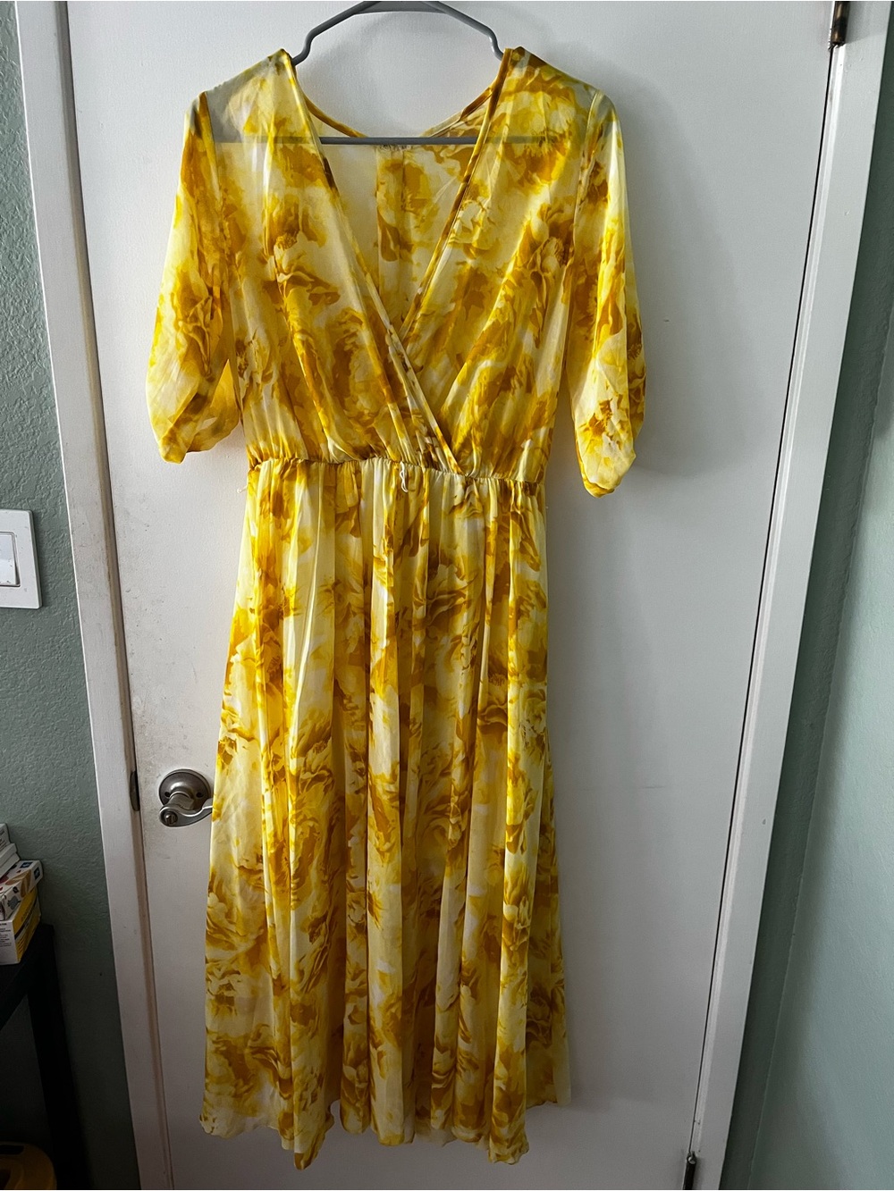 Unbranded: Floral Sheer Dress  Large